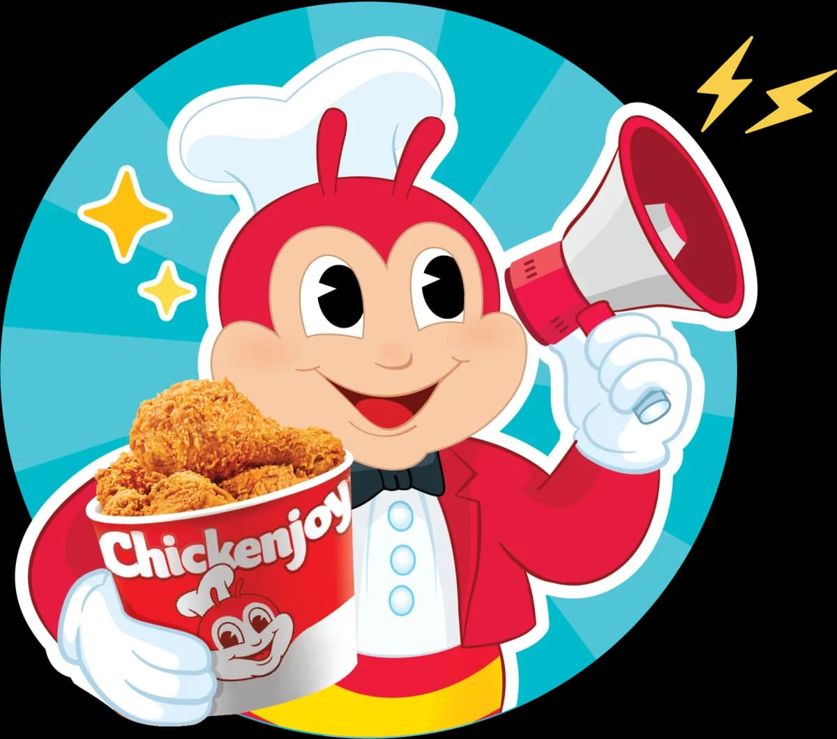 Bạn Ong Jollibee cầm loa mời bạn tham gia The Jolly School-Yah!